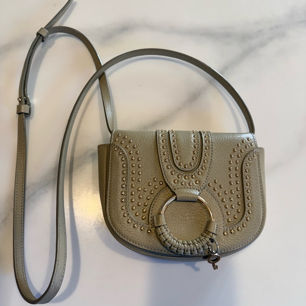 See by Chloe Hana Studded mini Leather Crossbody Bag - Tan